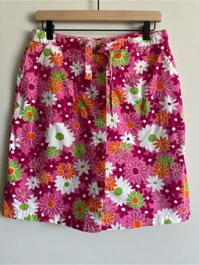 Vintage 90s retro flower bright pink skort kidcore girly feminine summer 12